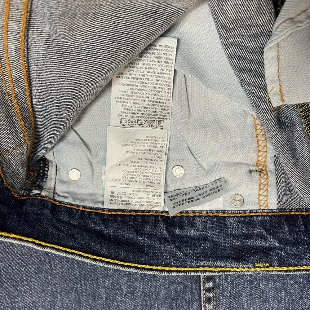 Levi's Blue Denim Jeans 514 Straight Fit Mens 32W 36L